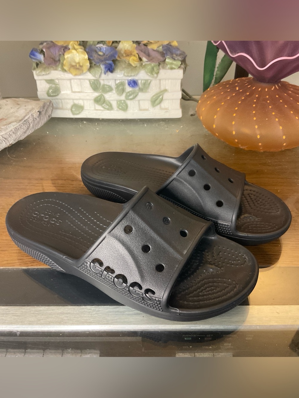 CROCS WOMENS BAYA II SLIDE SANDALS SZ 6